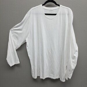 Old Navy Shirt Mens 2XL White Long Sleeve Soft Washed Layering Tee Casual